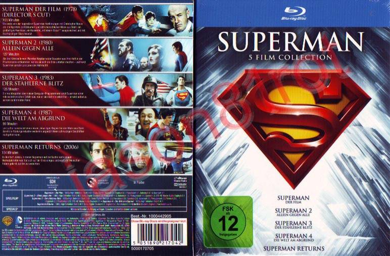 Blu-ray - The Superman Collection (5 filmes) - Edição Amaray