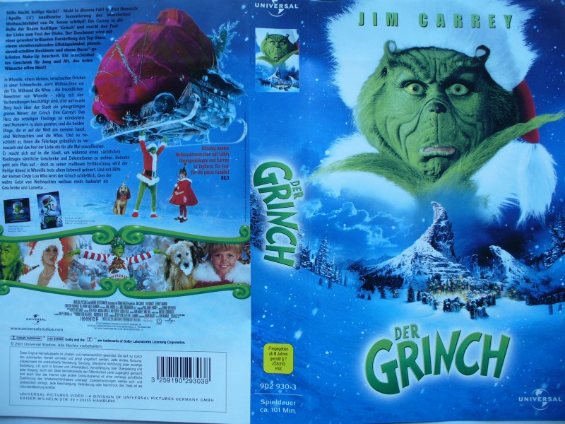 Der Grinch Jim Carrey Vhs Filmundo De