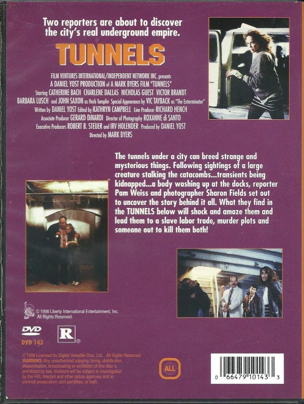 Tunnels (DVD) mit John Saxon und Catherine Bach RAR! 