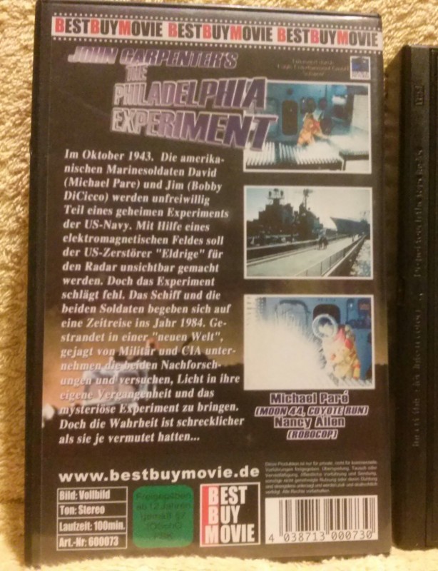 Das Philadelphia Experiment VHS John Carpenter/Michael Paré 