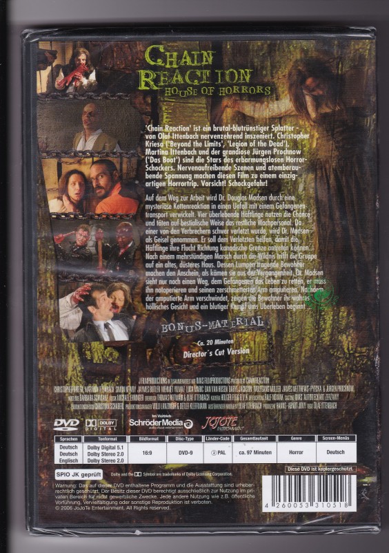 Chain Reaction House of Horrors ( Olaf Ittenbach ) DVD NEU kaufen
