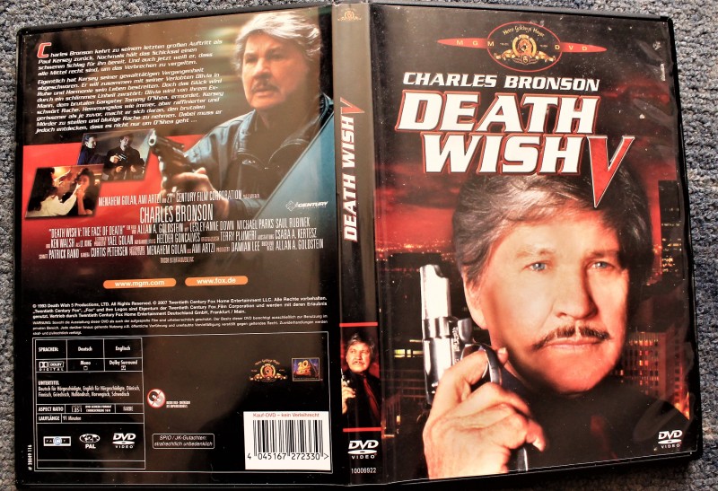 DVD Charles Bronson Death Wish V - The Face of Death MGM 