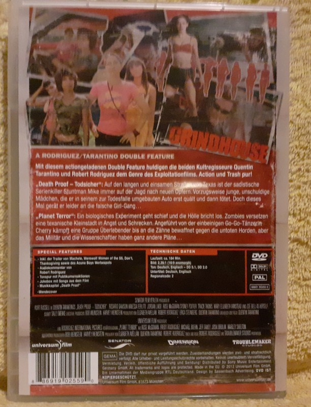 Grindhouse Planet Terror/Death Proof DVD Uncut (K) 