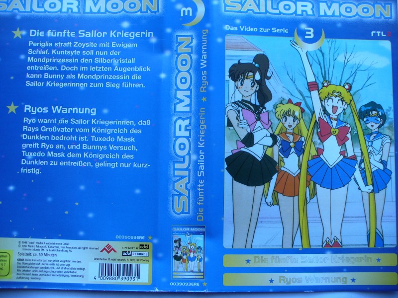 Sailor Moon - 3 ...  Die fünfte Sailor Kriegerin ...  VHS 