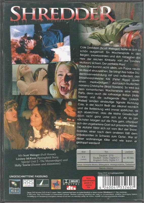DVD SHREDDER Horror UNCUT Slasher Comedy USA 2001 Splatter 