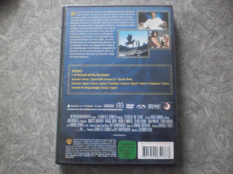 Harryhausen KAMPF DER TITANEN Deutsche DVD in Original-Cover 
