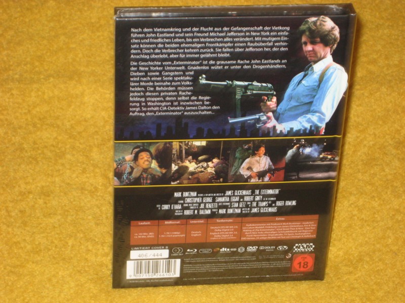 Der Exterminator Teil 1  - Mediabook NSM Cover B Limited Edition Nr. 406/444  Blu-Ray + DVD  - NEU + OVP 