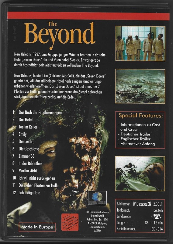 The Beyond - Die Geisterstadt der Zombies DVD uncut 