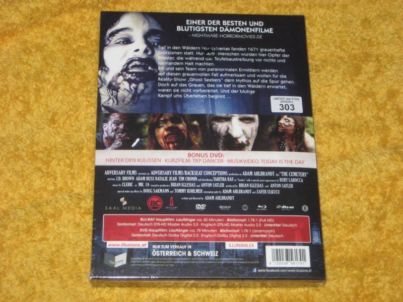 The Cemetery - Digipack A Limited Nr. 303/666  - 3 Disc Uncut  - Blu-Ray+ DVD - NEU + OVP 