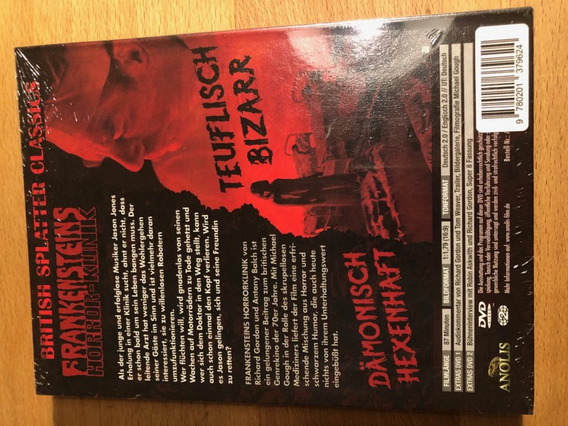 Frankensteins Horror-Klinik -Mediabook/ Anolis -UNCUT  / NEU 