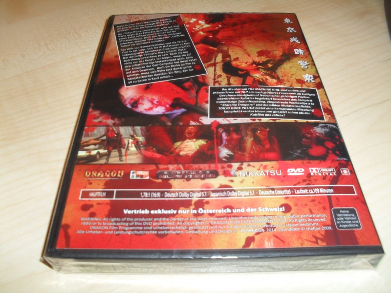 Tokyo Gore Police / UNCUT DVD - Dragon - Yoshihiro Nishimura / Splatter Granate 