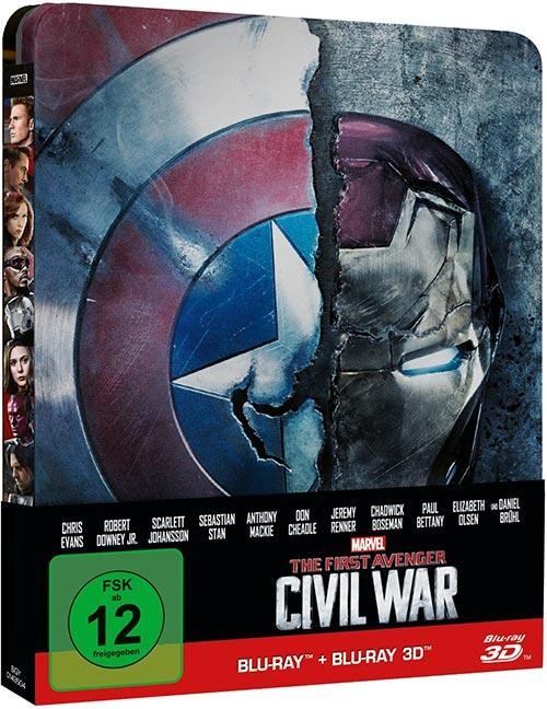 The First Avenger: Civil War - 3D Blu-ray + Blu-ray - Marvel - Mit CHRIS EVANS 
