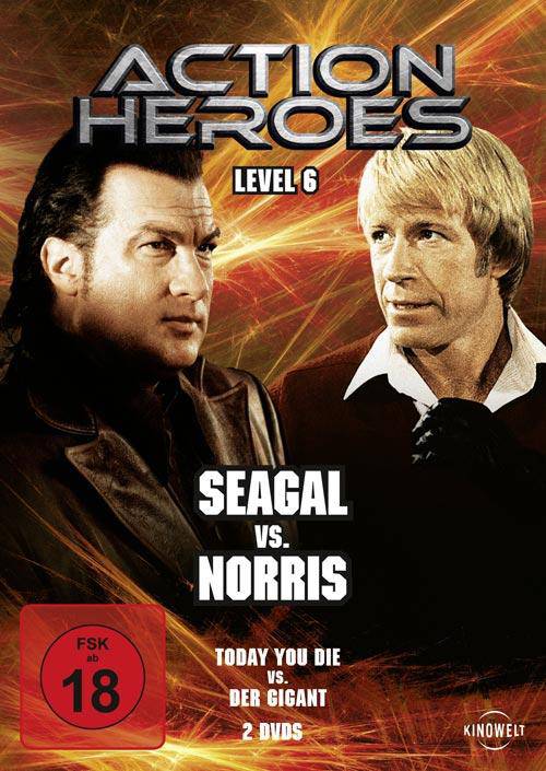 DVD Action Heroes Seagal vs. Norris WIE NEU Level 6 